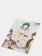 Бирюзовый открытка поздравительная Аниме, K-pop 12х18,5 см