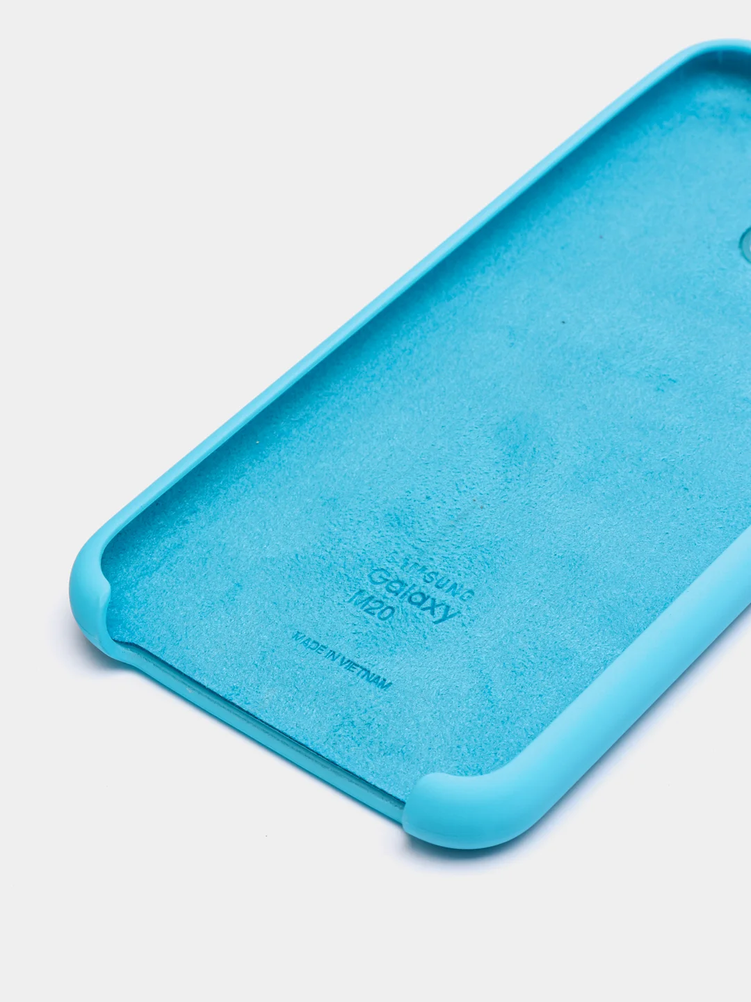 Голубой чехол силиконовый Silicone Cover Case для Samsung Galaxy A6S, M20