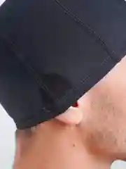 Черный шапочка для плавания тканевая