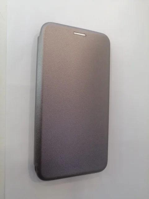 Тёмно-серый чехол-книга Huawei Y5 17 магнитный с подставкой с визитницей