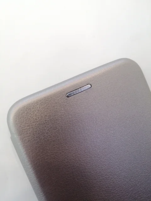 Тёмно-серый чехол-книга Huawei Y5 17 магнитный с подставкой с визитницей