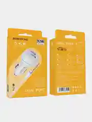 Автомобильное зарядное устройство Borofone BZ14, с кабелем Micro/Lightning, 2 USB, 1 м