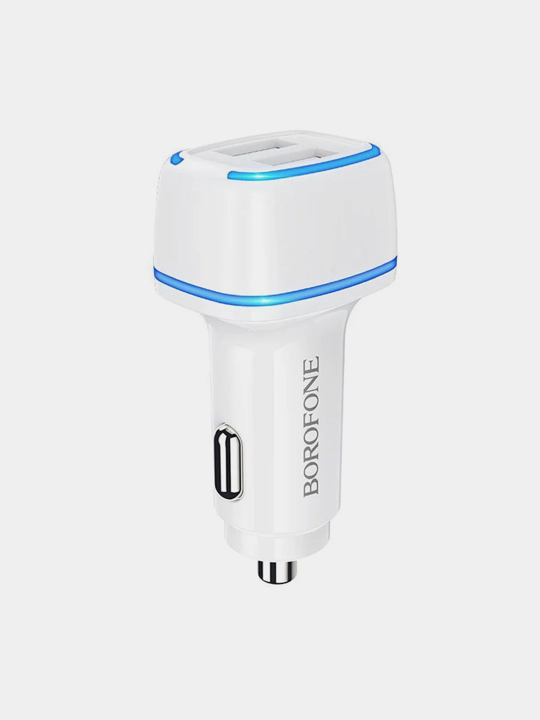 Автомобильное зарядное устройство Borofone BZ14, с кабелем Micro/Lightning, 2 USB, 1 м