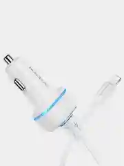 Автомобильное зарядное устройство Borofone BZ14, с кабелем Micro/Lightning, 2 USB, 1 м