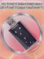USB Звуковая карта 7.1 Black, с пультом, кнопками на корпусе, управления