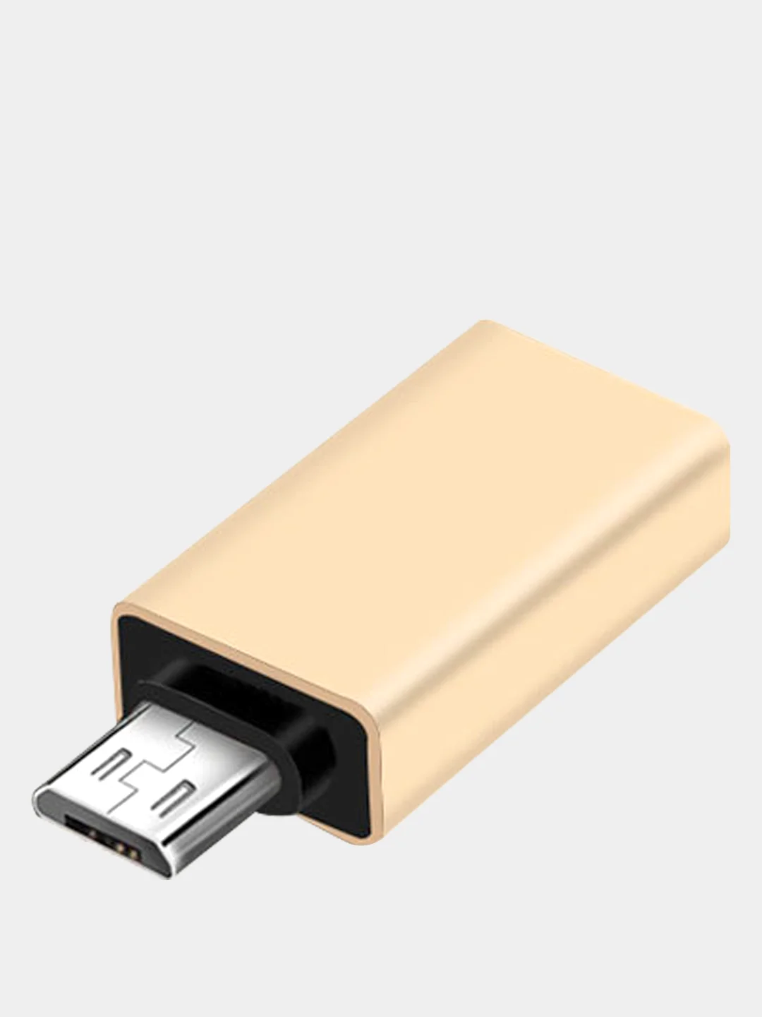Желтый адаптер переходник OTG micro USB на USB Type A