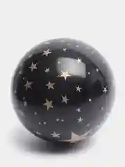 Черный воздушный шар "Звезды золотые", 1 шт, Размер: 12"/30 см