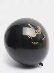 Черный воздушный шар Глазки Единорога, 12"/30см