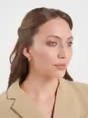 Серьги гвоздки в форме тройных полуколец