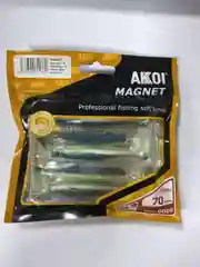 Алый виброхвост Akoi 70 мм, 5 штук