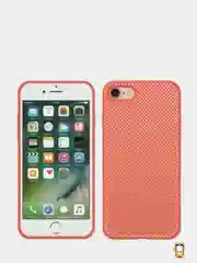 Багровый чехол iPhone Xs Max пластиковый+силиконовый в сетку