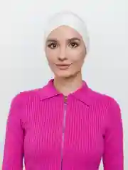 Белый шапочка под платок "Бони"/ на никах