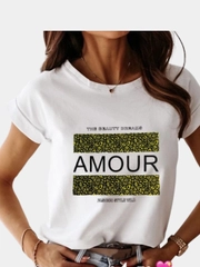 Футболка женская белая "Amour"