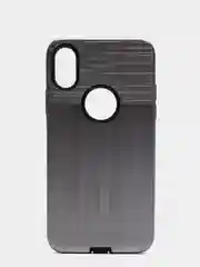 IPhone X / XS  чехол силикон + пластик с эффектом "металлик"