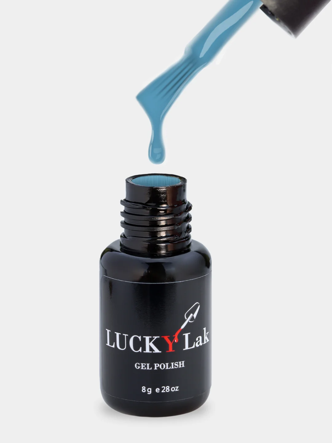 Гель лак для ногтей, гель-лак LuckyLak Fashion №075, 8g, бирюзовый морская волна