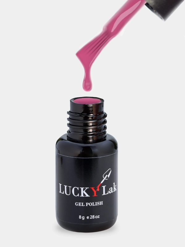 Гель лак для ногтей, гель-лак LuckyLak Fashion №008, 8g розовый для маникюра и педикюра