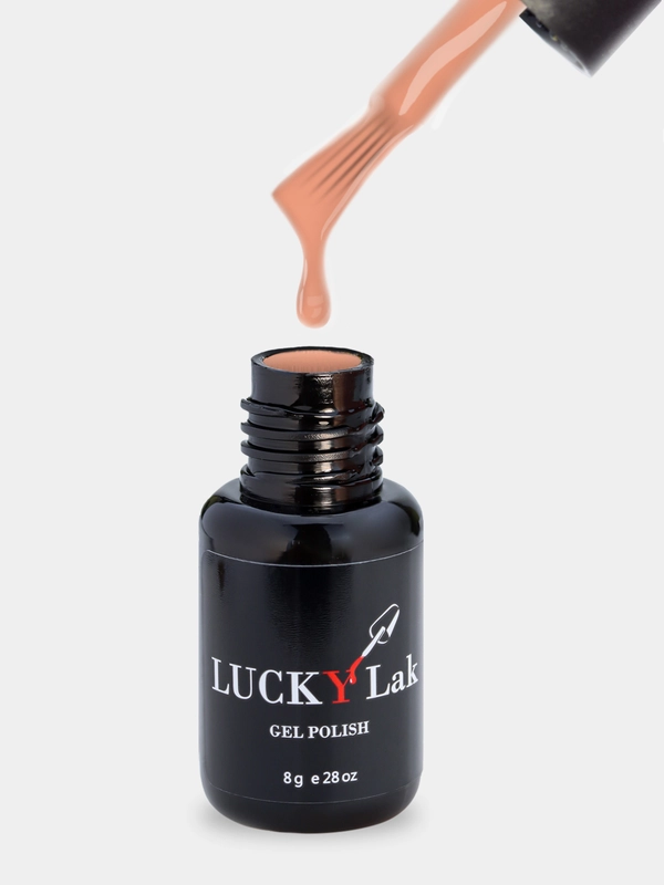 Гель лак для ногтей, LuckyLak Fashion №088, 8 g, бежевый, натуральный нюд, телесный френч