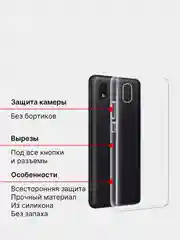Чехол силиконовый для Samsung Galaxy A01 core, прозрачный