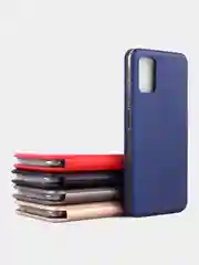Золотой чехол-книжка для Samsung A03S Самсунг А03С книжка с магнитным замком, карман для карты