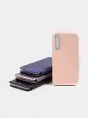 Чехол-книжка для HUAWEI P30 Черный и Золотой цвета с карманом для карт