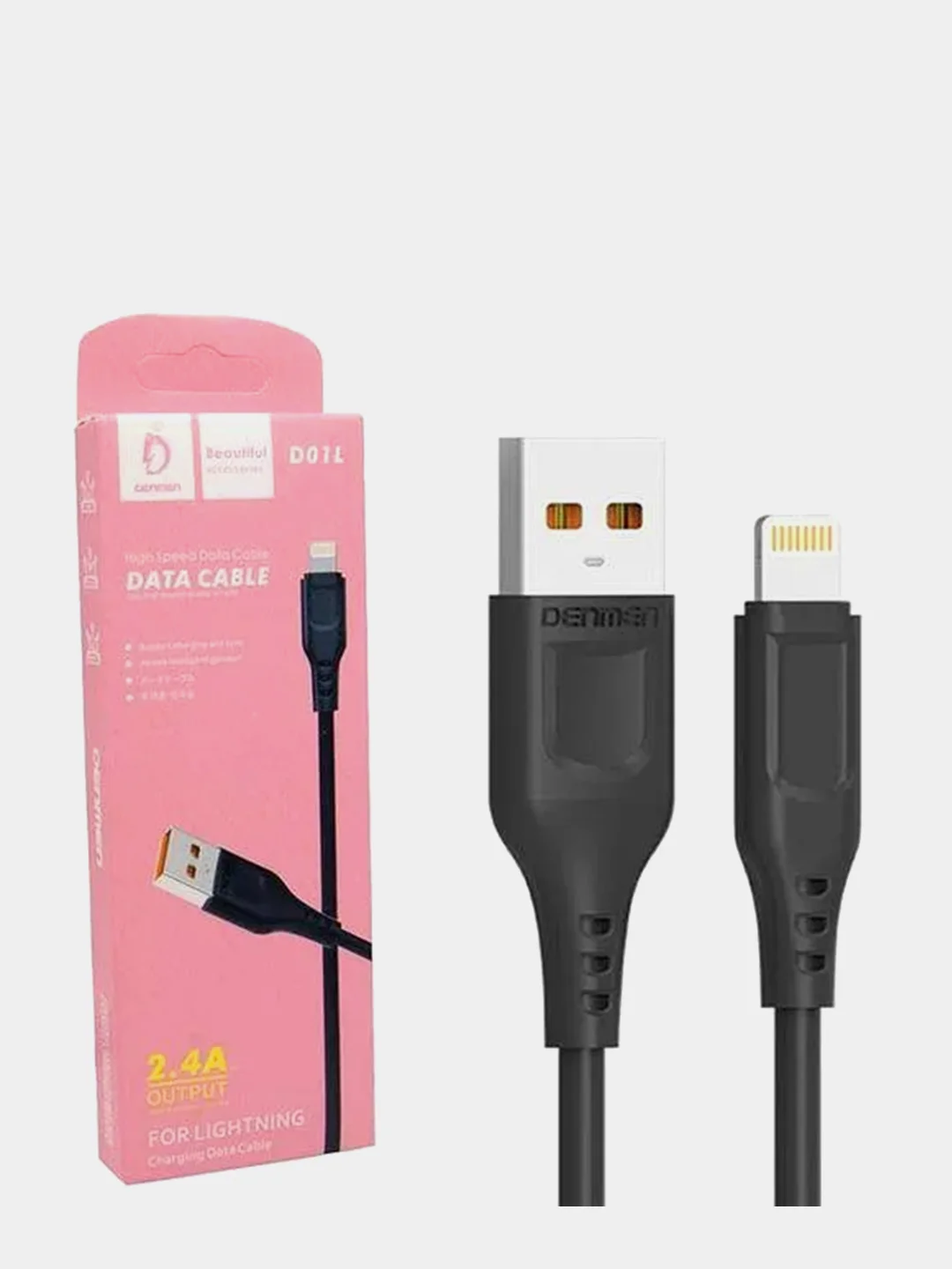 Черный зарядник USB для Iphone 6/7/8/x/xs/xr/11/12/12pro/13/13proMax/14, 14 Pro, 14 PRo MAx, D01L