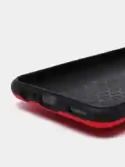 Красный чехол Huawei P Smart 2019 / Honor 10 Lite, Хонор 10лайт с металлическим кольцом подставкой