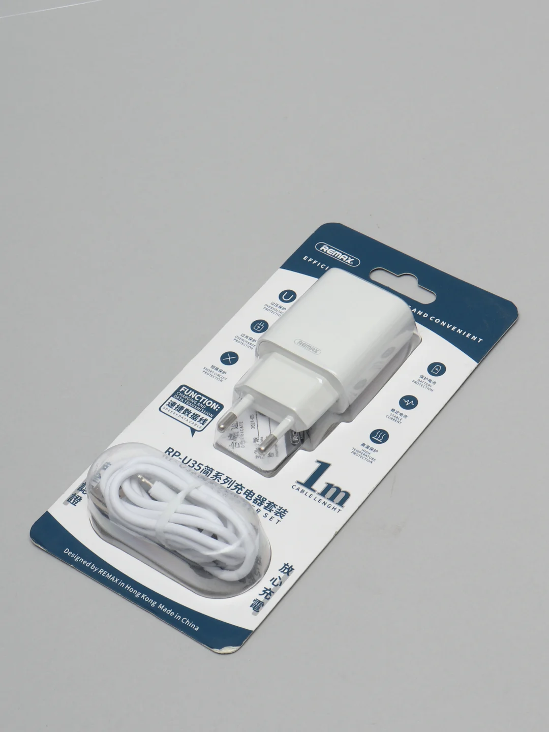 Универсальное зарядное устройство USB Remax RP-U35, кабель Lightning