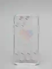 Пурпурный чехол Apple iPhone X / Xs прозрачный плотный с рисунком и цветной рамкой