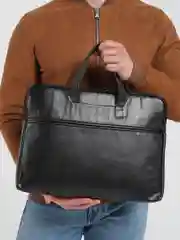 Кожаная сумка мужская для ноутбука и планшета "MONTBLANC"