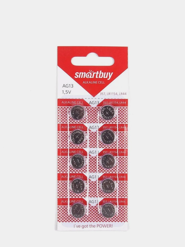 Батарейка часовая AG13, ,батарейки G13, алкалиновый элемент питания SmartBuy LR44 357 1.5V