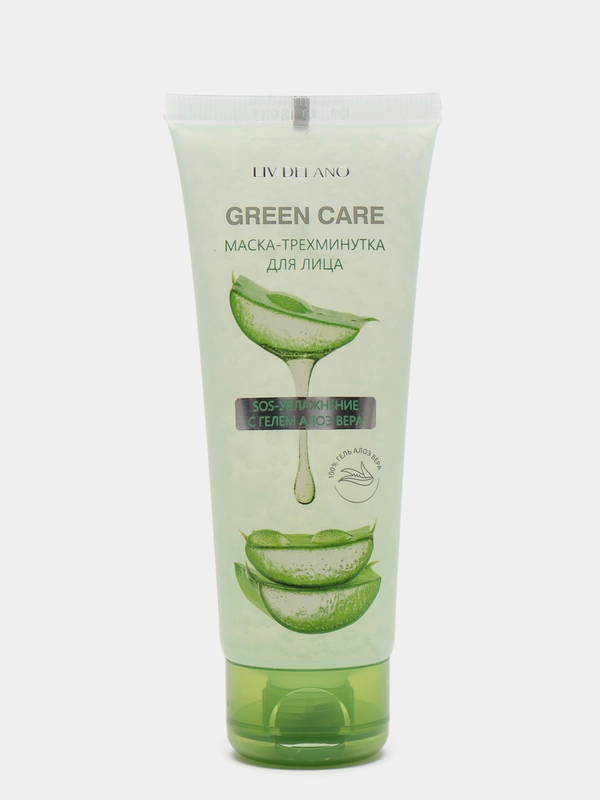 Liv Delano Маска-трехминутка для лица SOS-увлажнение с гелем Алоэ Вера "GREEN CARE" 75 г