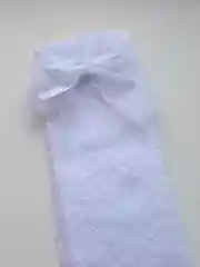 Белый гольфы Fute для девочки ажурные белые с бантиком/БЕЗ БАНТИКА "Первоклашка/Утренник"