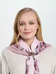 Бежевый брошь-зажим
