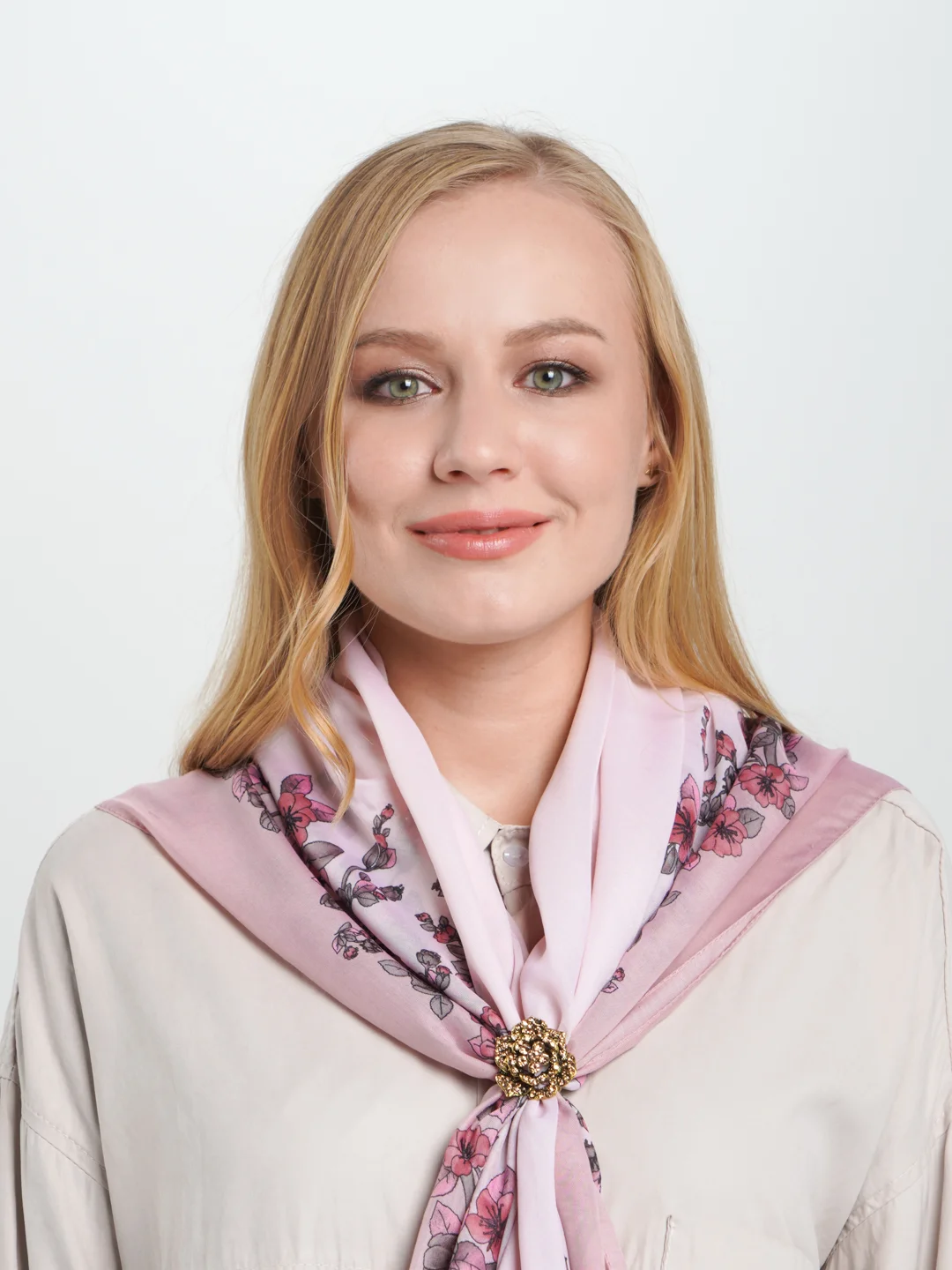 Бирюзовый брошь-зажим