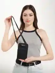 Черный женский клатч-кошелек