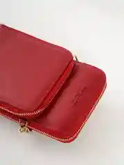 Красный женский клатч-кошелек