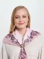 Багровый брошь-зажим