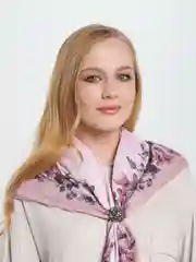 Алый брошь-зажим