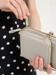 Серый женский клатч-кошелек