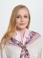 Голубой брошь-зажим