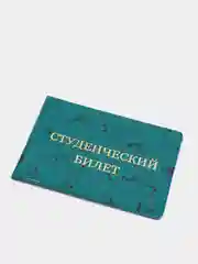 Обложка для студенческого билета, цвет зелёный
