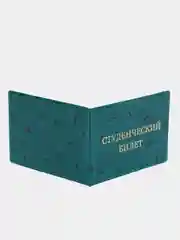 Обложка для студенческого билета, цвет зелёный