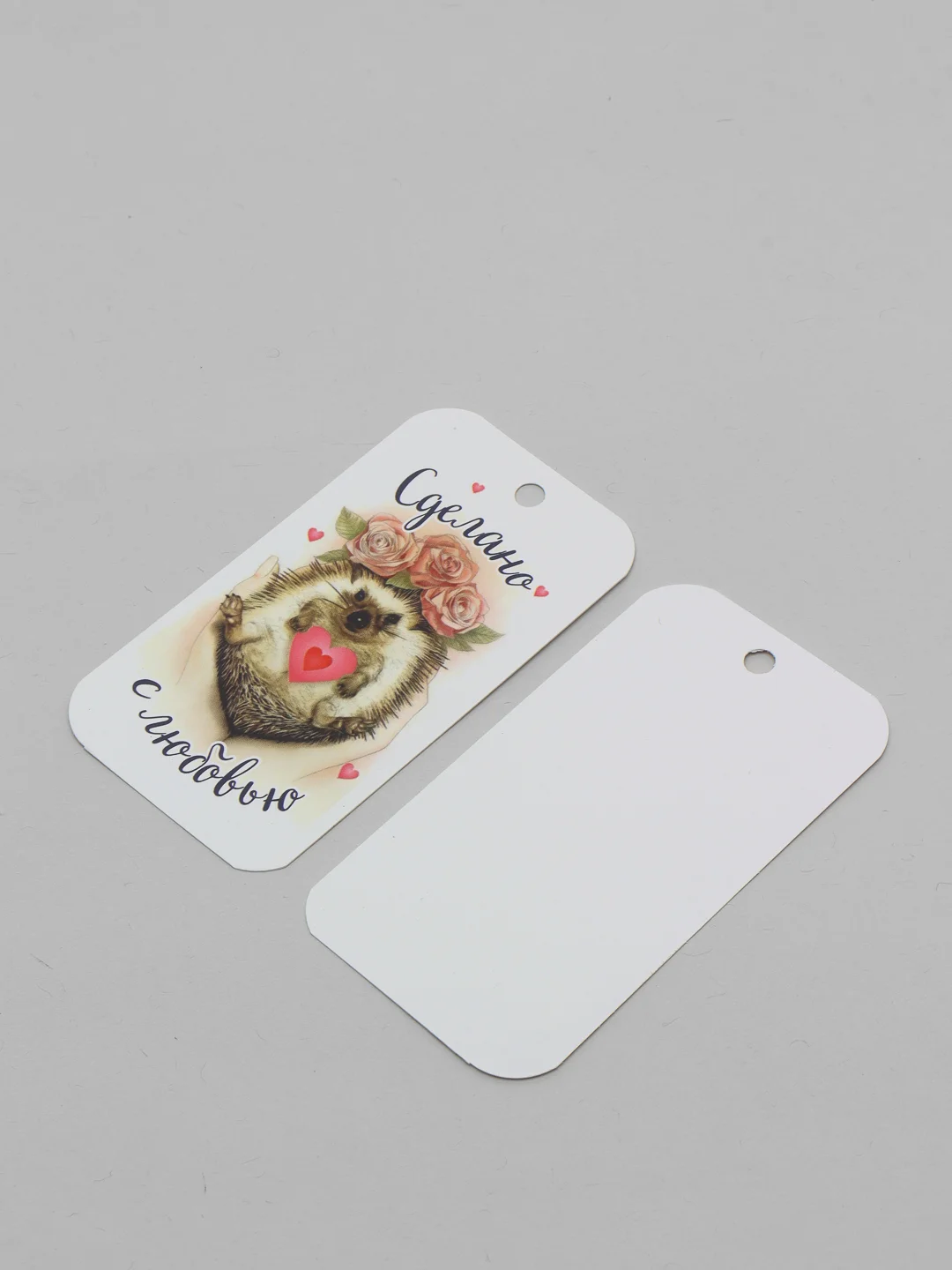 Кораллово-розовый 10 шт. Бирки "Ручная работа", "Hand made", "Made with love", "Сделано с любовью"