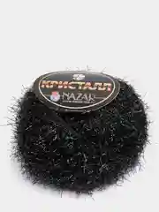 Черный пряжа Nazar "Кристалл", полиэстер, 50 г, 125 м