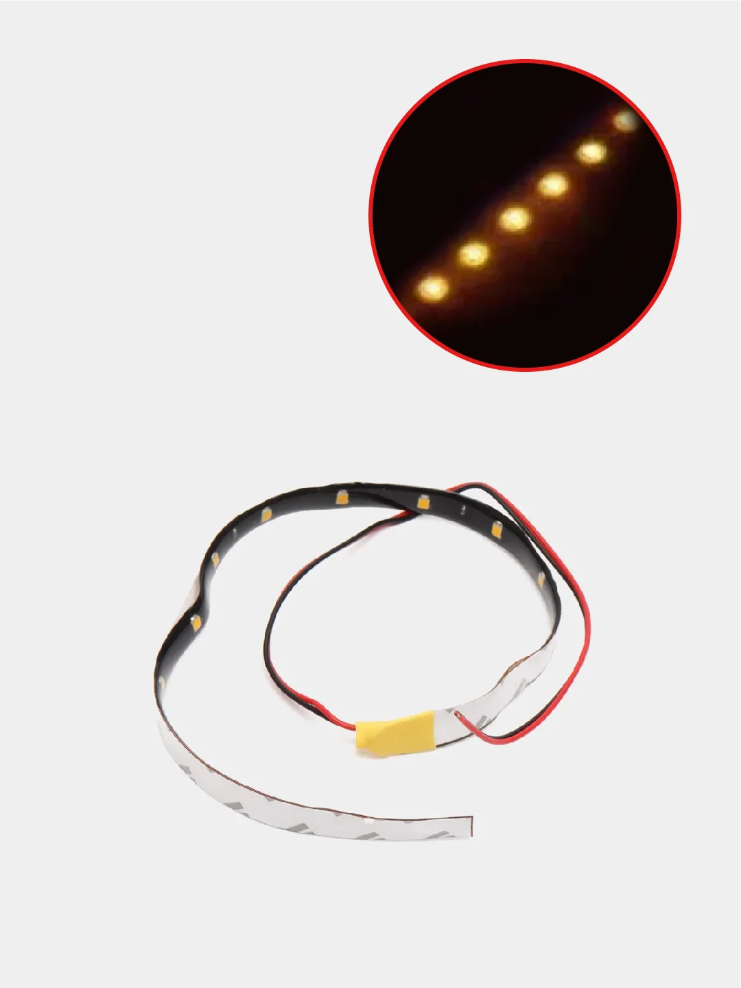 Желтый светодиодная LED лента IP65 12V для подсветки салона, знака, габариток