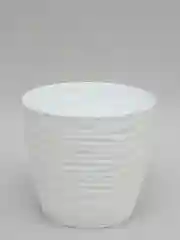 Белый кашпо горшок для цветов с поддоном "Дюна", IDEA