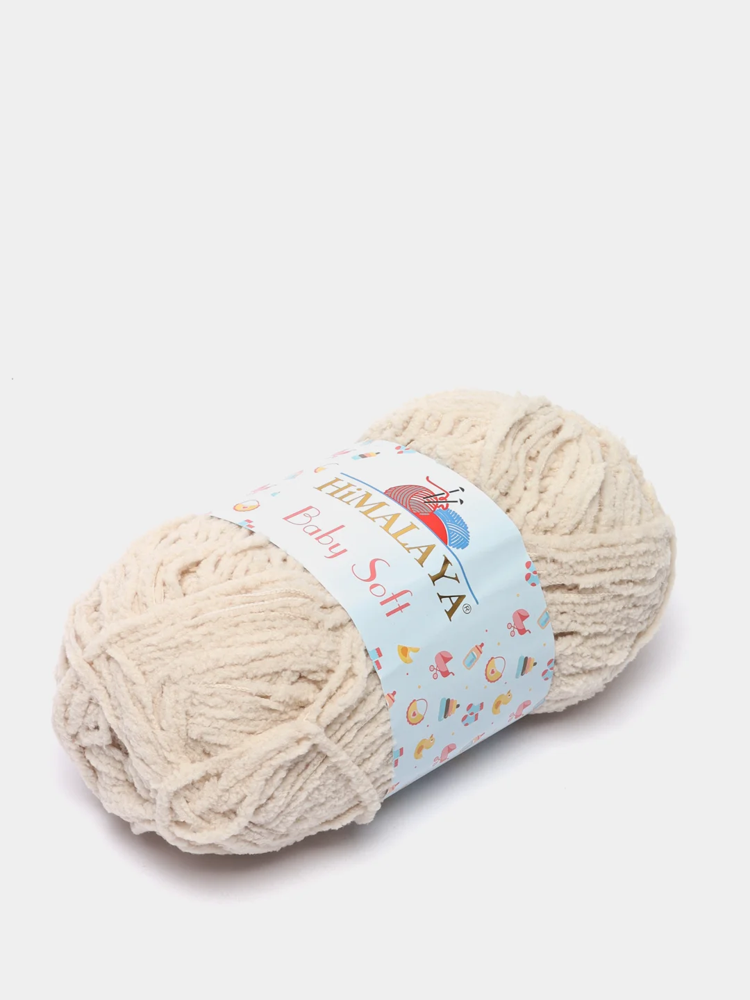 Кремовый пряжа плюшевая Himalaya "Baby Soft", 100% полиэстер, 115 м, 50 г