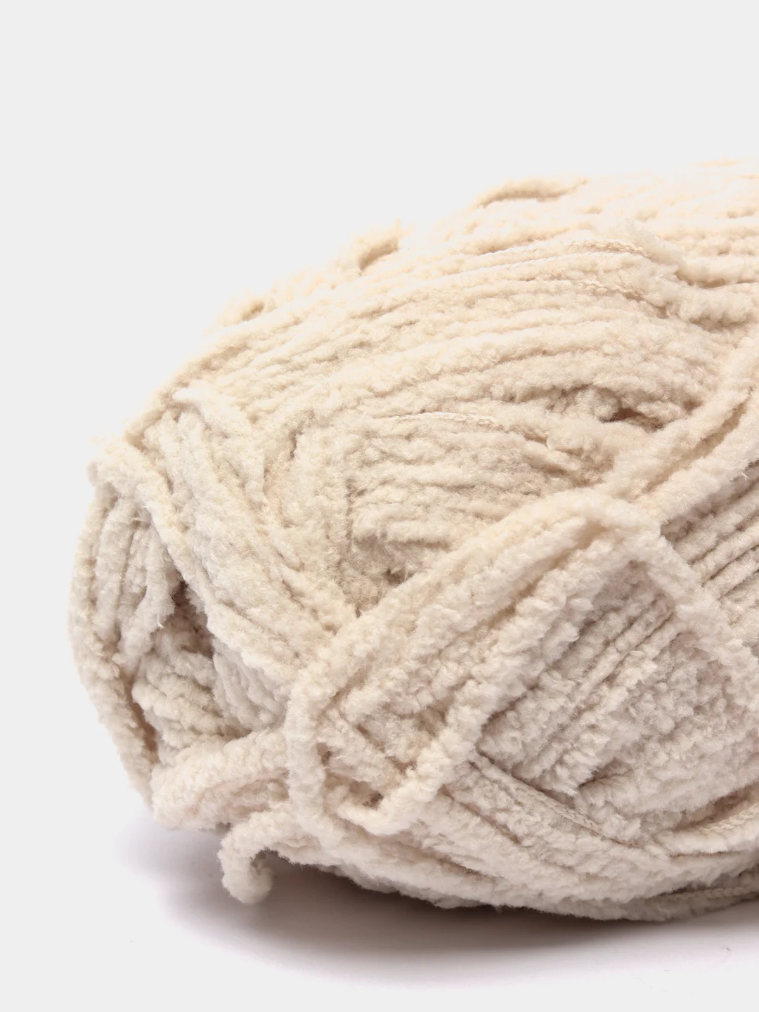 Кремовый пряжа плюшевая Himalaya "Baby Soft", 100% полиэстер, 115 м, 50 г