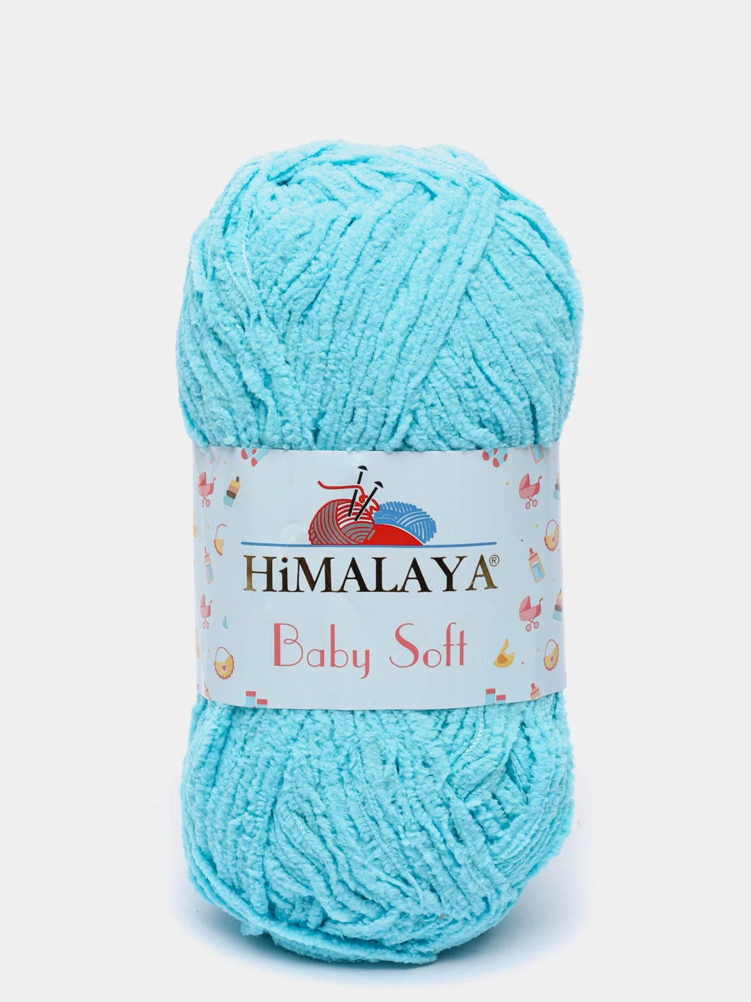 Бирюзовый пряжа плюшевая Himalaya "Baby Soft", 100% полиэстер, 115 м, 50 г, 5 штук