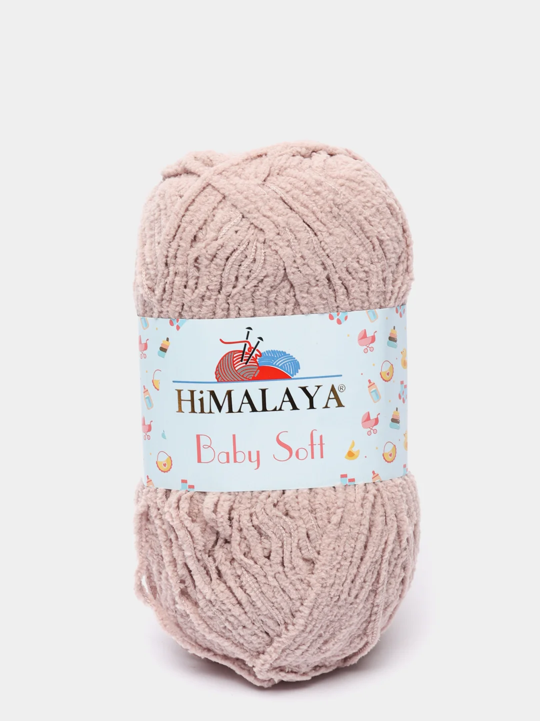 Бежевый пряжа плюшевая Himalaya "Baby Soft", 100% полиэстер, 115 м, 50 г, 5 штук